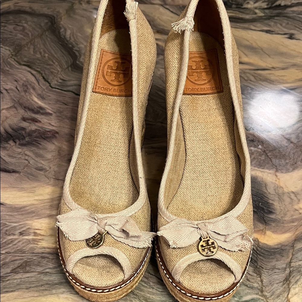 Tory Burch espadrille style wedges